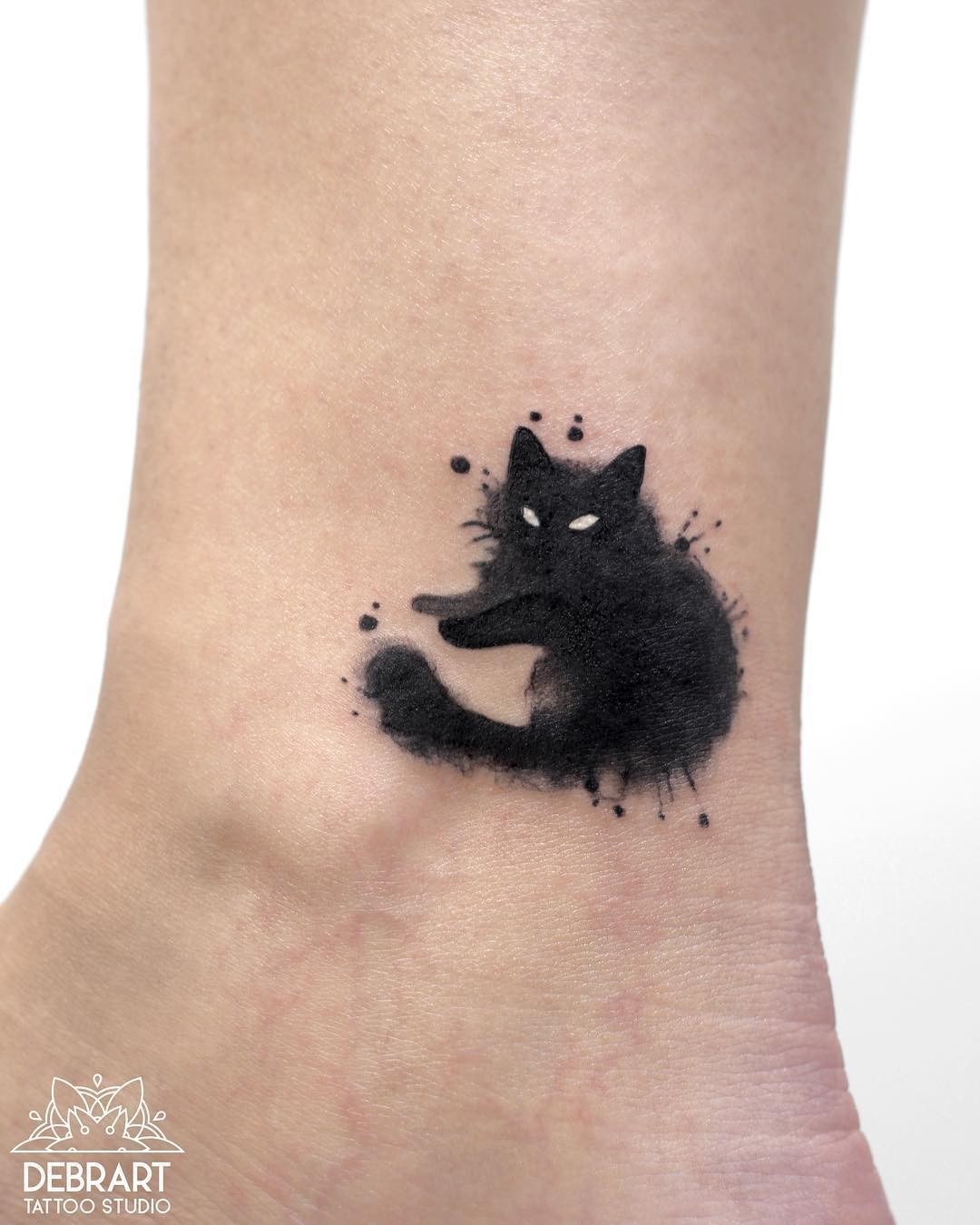 Mini Black Cat Tattoos