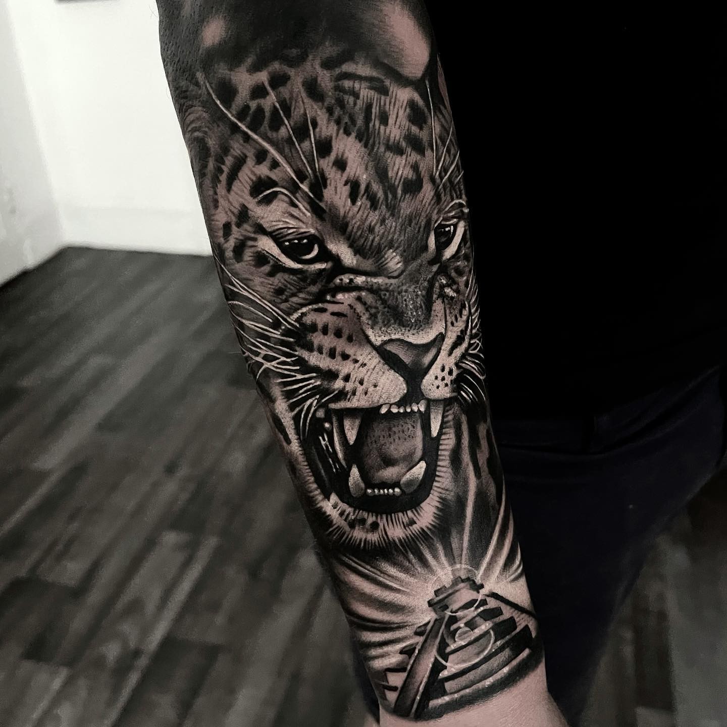 Aztec Jaguar Full Sleeve Tattoo Designs