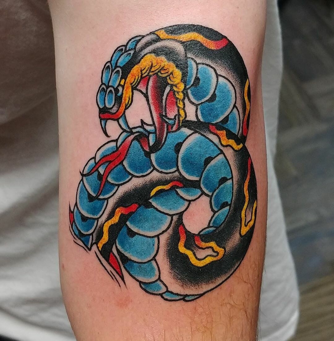 Snake Thigh Tattoo