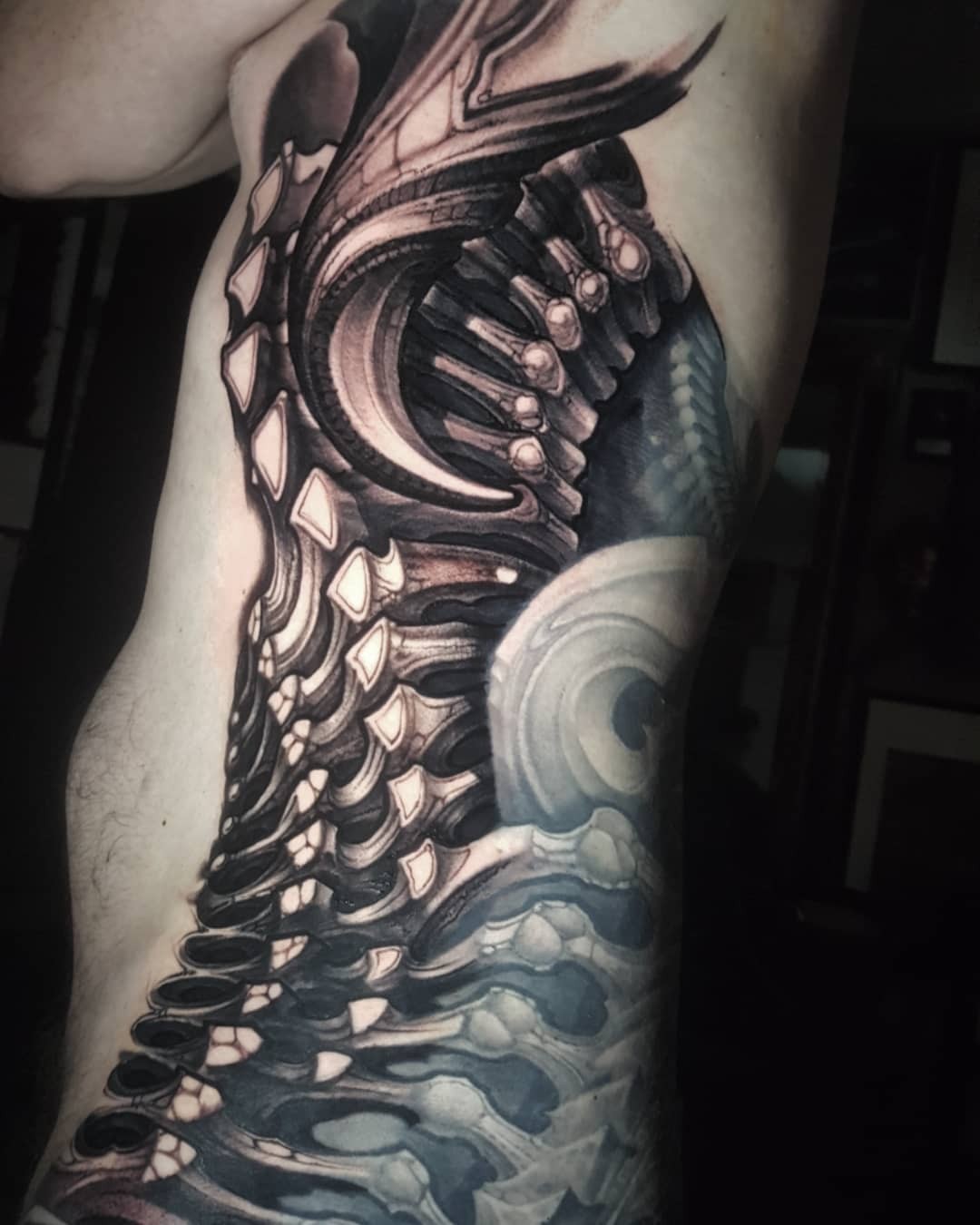 Bio-Organic Tattoo On The Upper Body