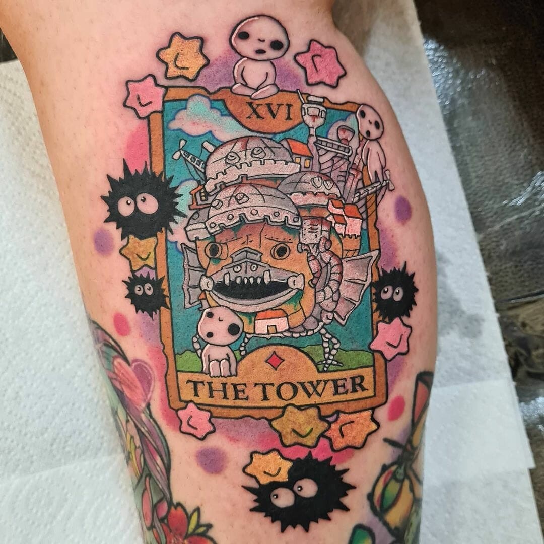 Studio Ghibli Tattoo In Tarot Card