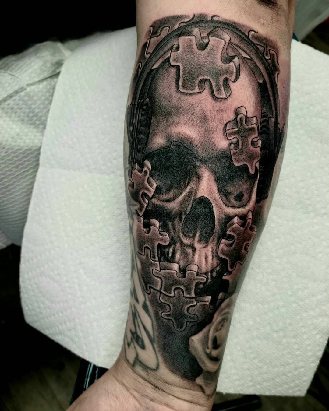 Skull Autism Tattoo