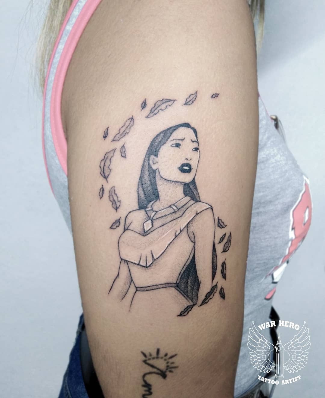 Modern Woman Pocahontas Tattoo