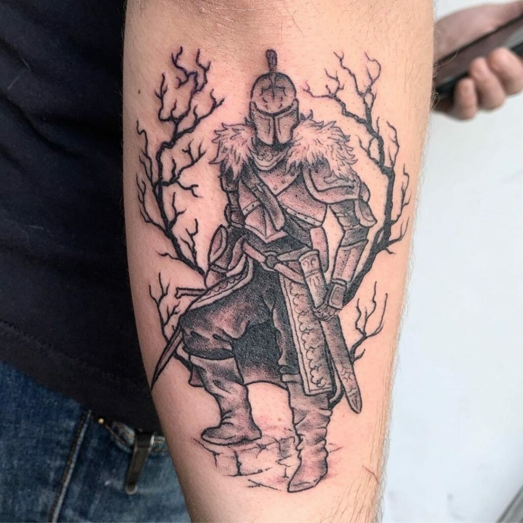 Black Dark Souls Tattoo