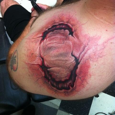 Gory Body Art Tattoo Design