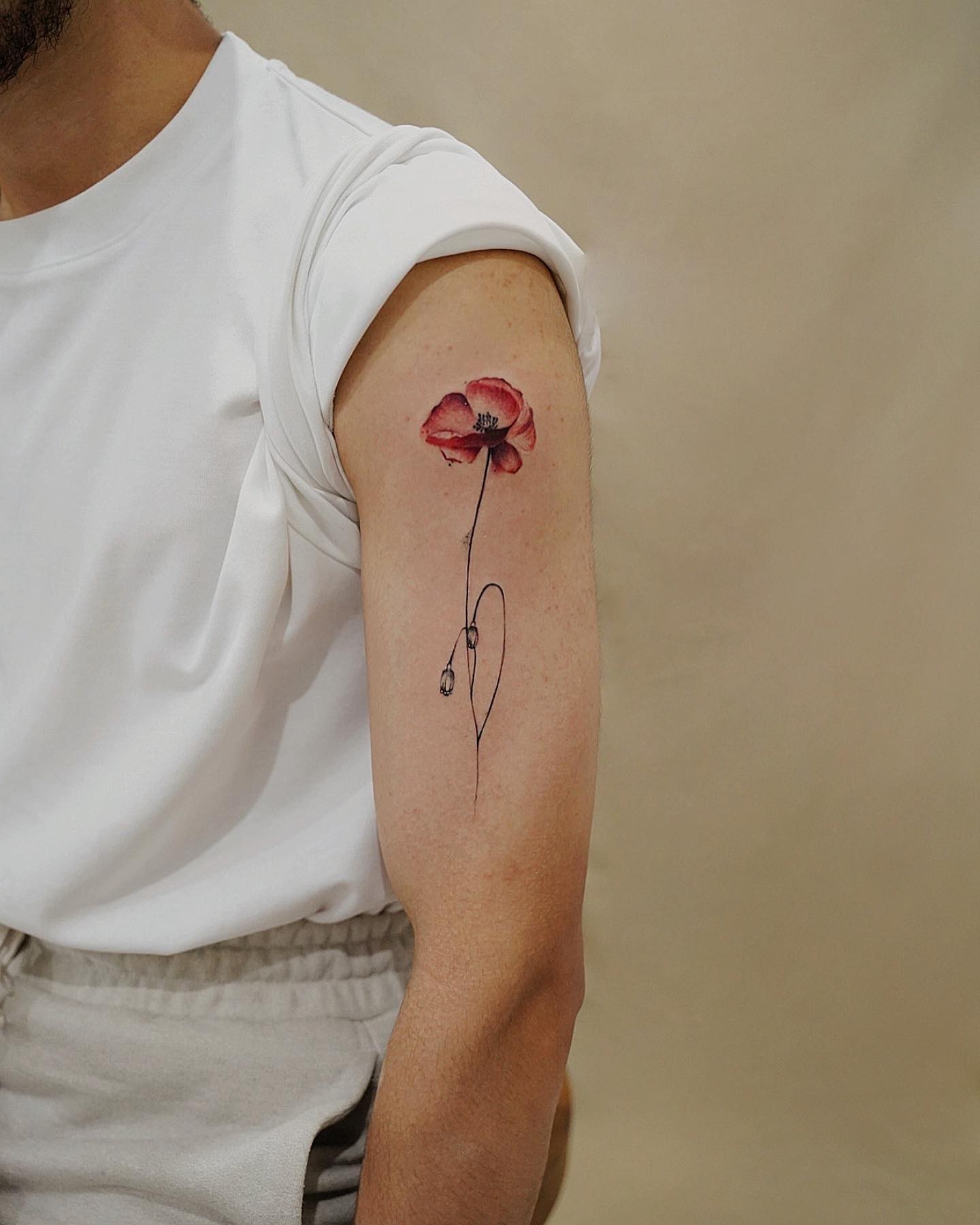 Watercolor flower tattoo