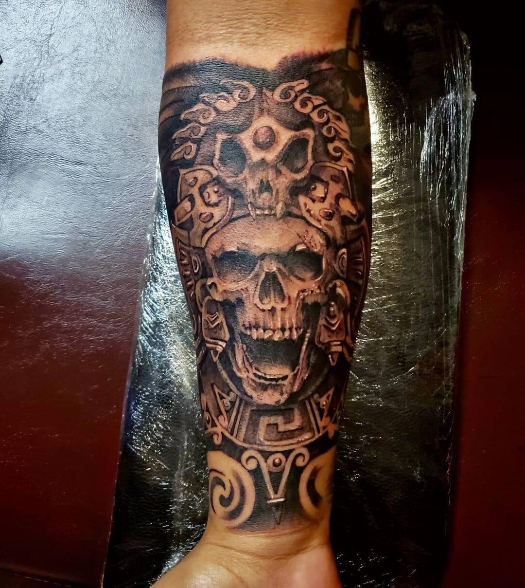 Aztec Skull Tattoo