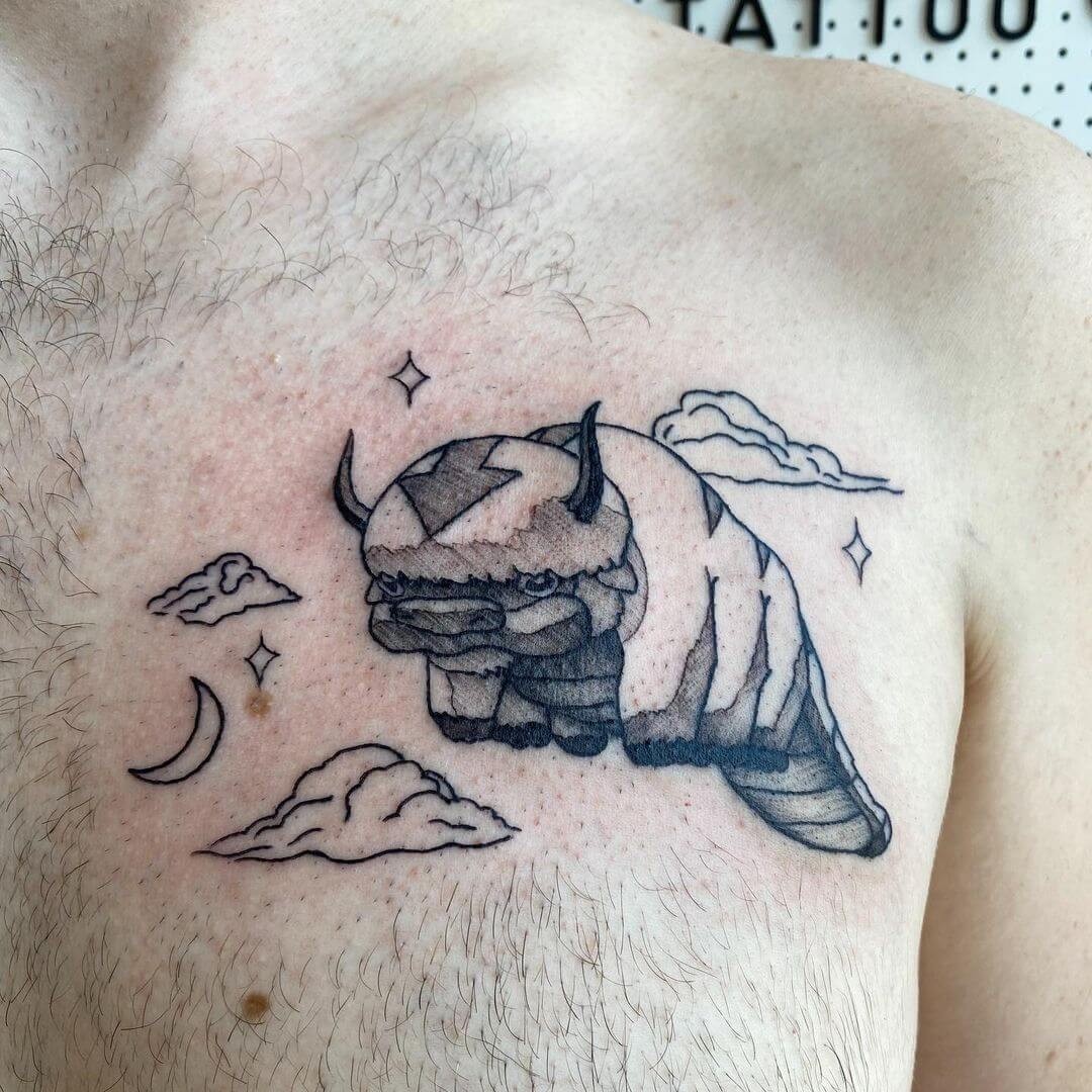 Appa On Clouds Tattoo