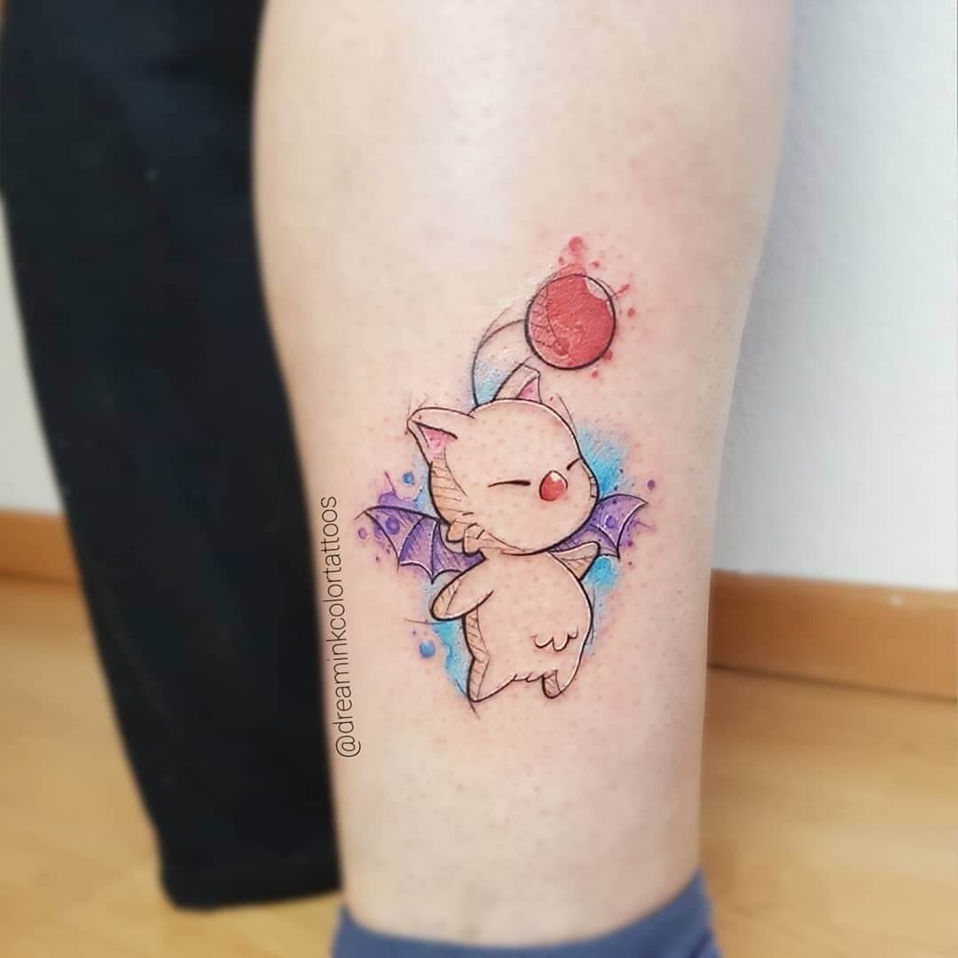 Traditional Moogle Tattoo