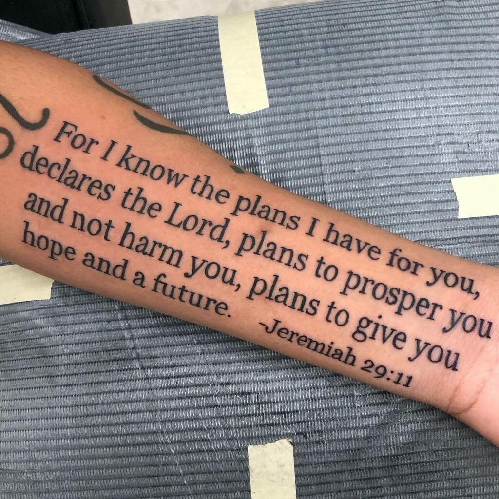 Biblical Verse Tattoos On Forearm