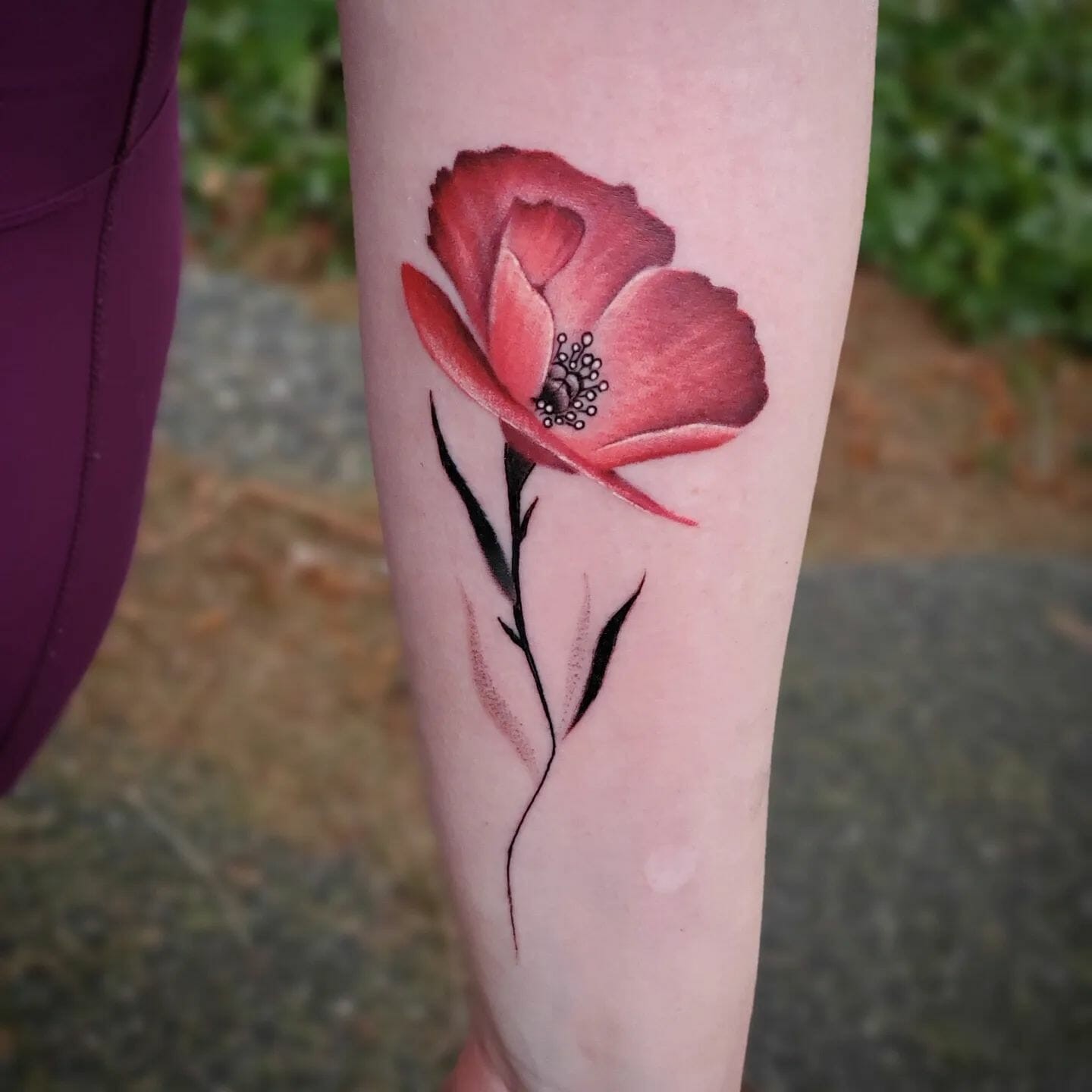 August Birth Flower Tattoo