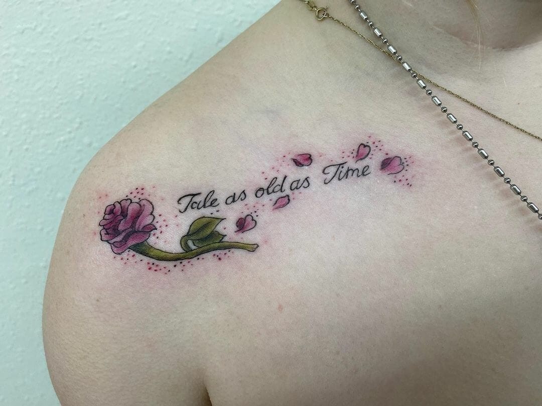 Tale As Old As Time Beauty And The Beast Rose Tattoo