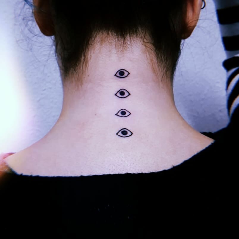 Oyasumi Punpun Neck Tattoo