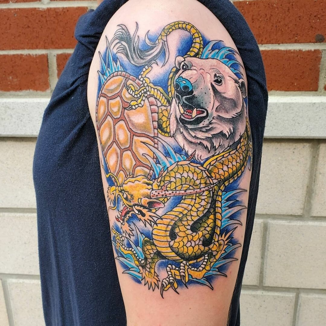 Golden Dragon Tattoo