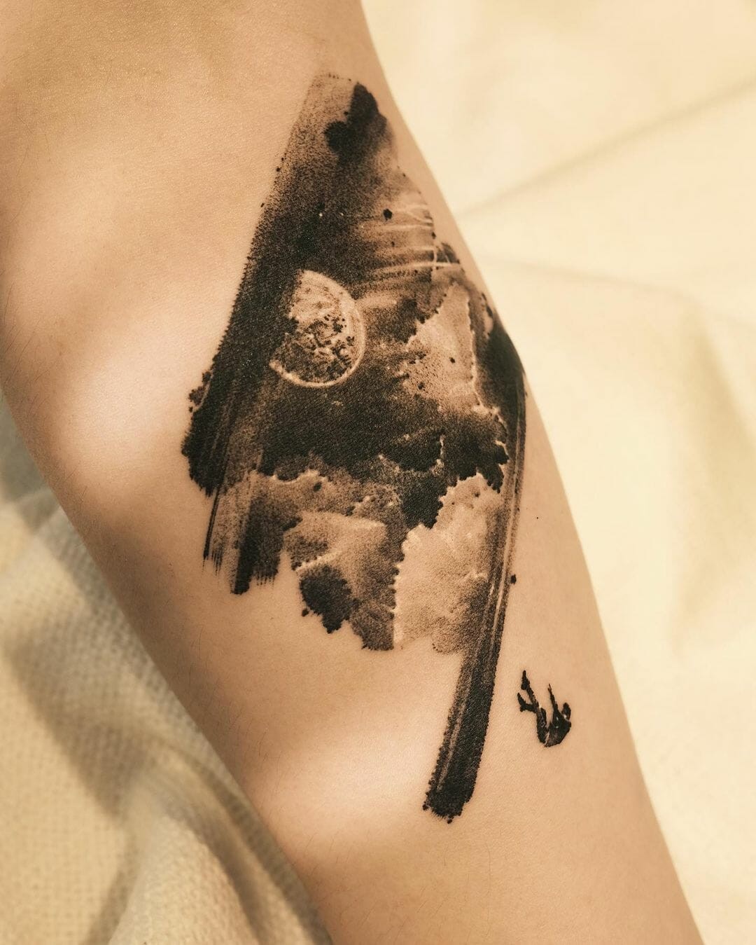 Night Sky Clouds Tattoo