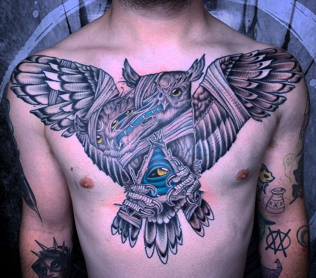 Owl Illuminati Tattoo Design