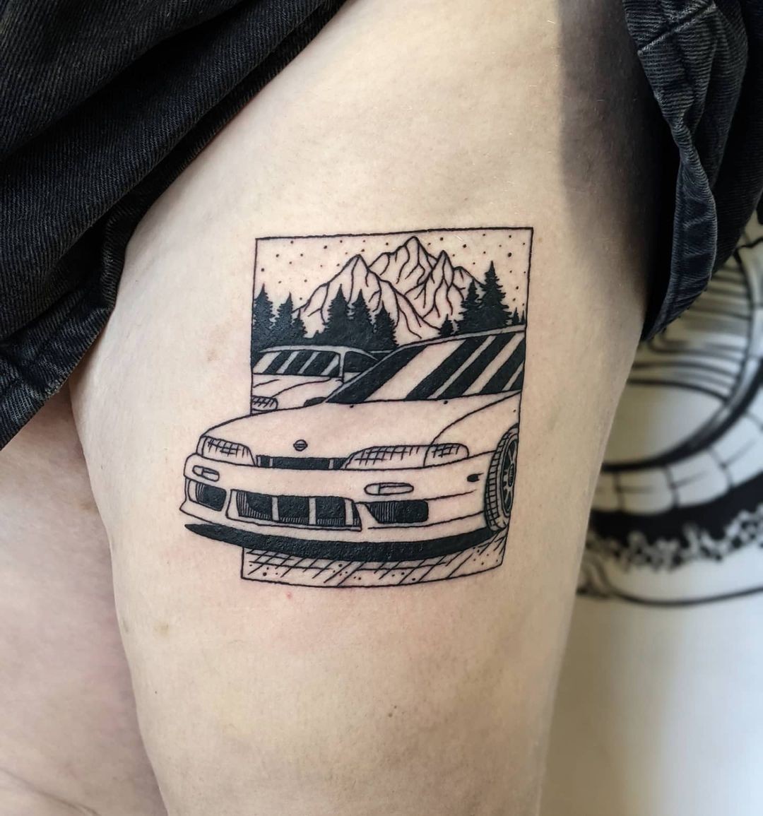 Aesthetic Car Tattoo Design For The Art Lovers