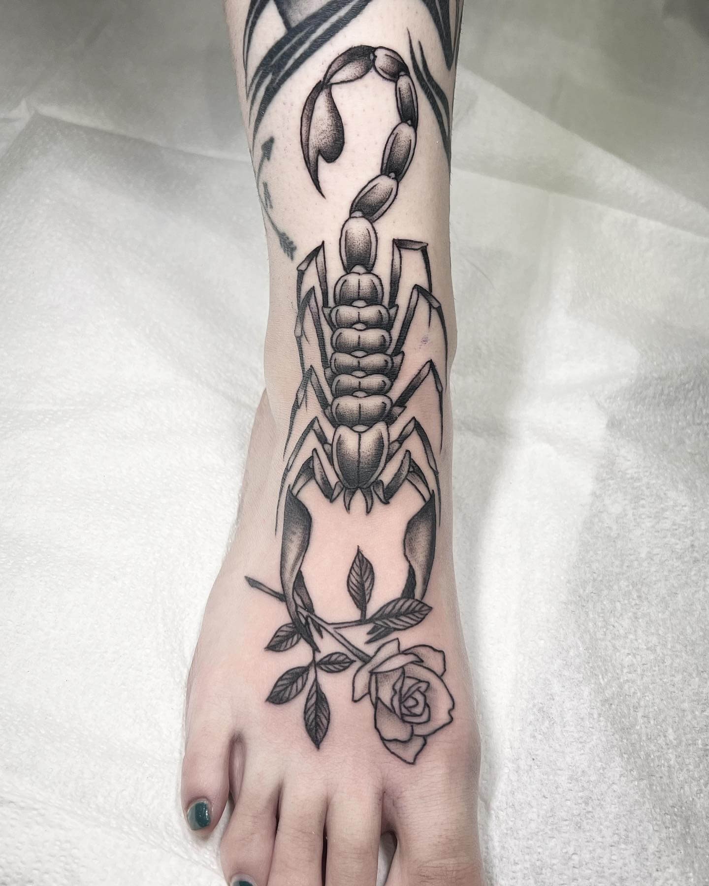 Scorpion Foot Tattoo