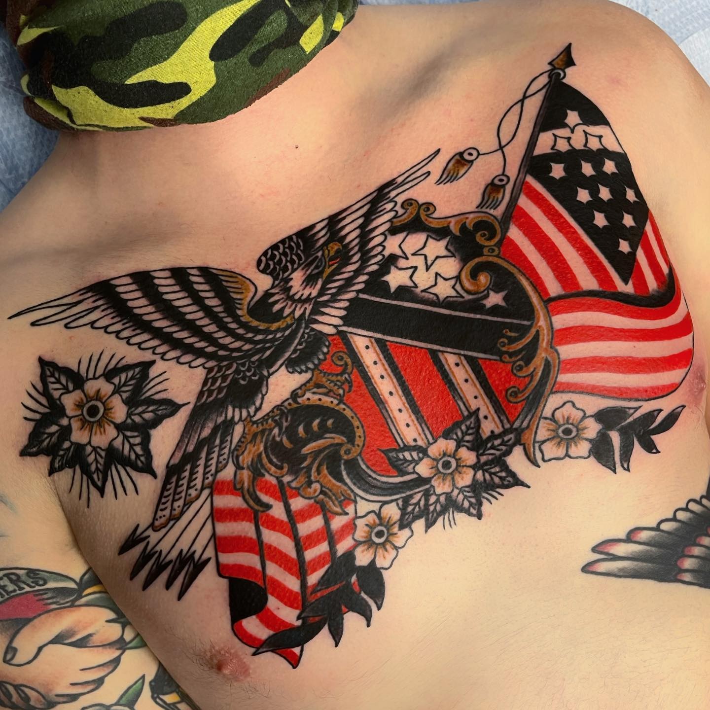 Eagle American Flag Tattoo