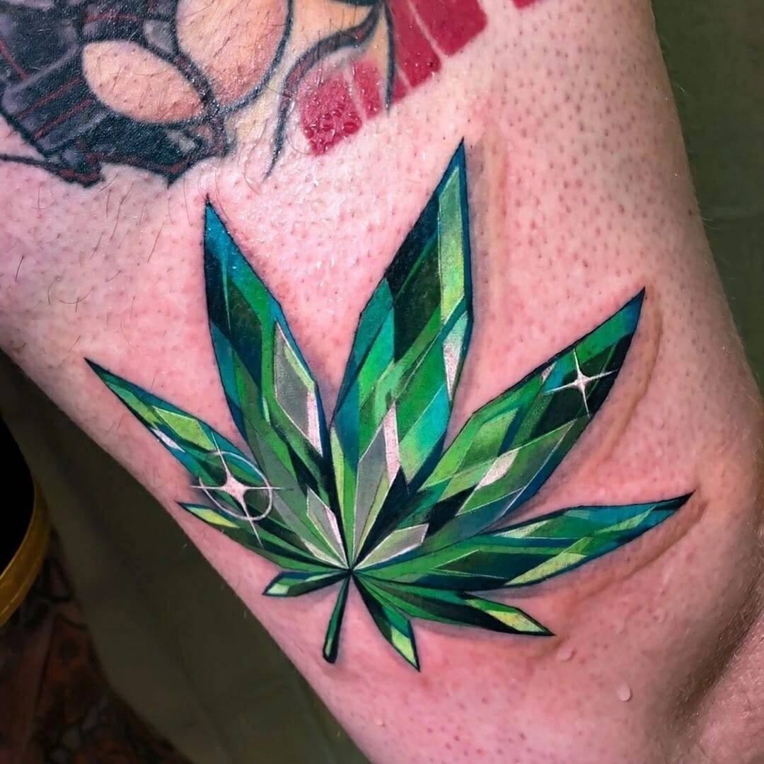 Pot Leaf Tattoo Outline Ideas