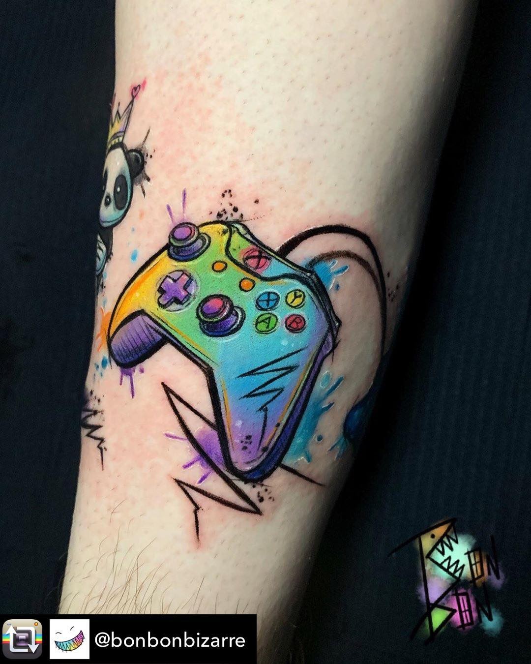 Xbox Controller Tattoo Ink