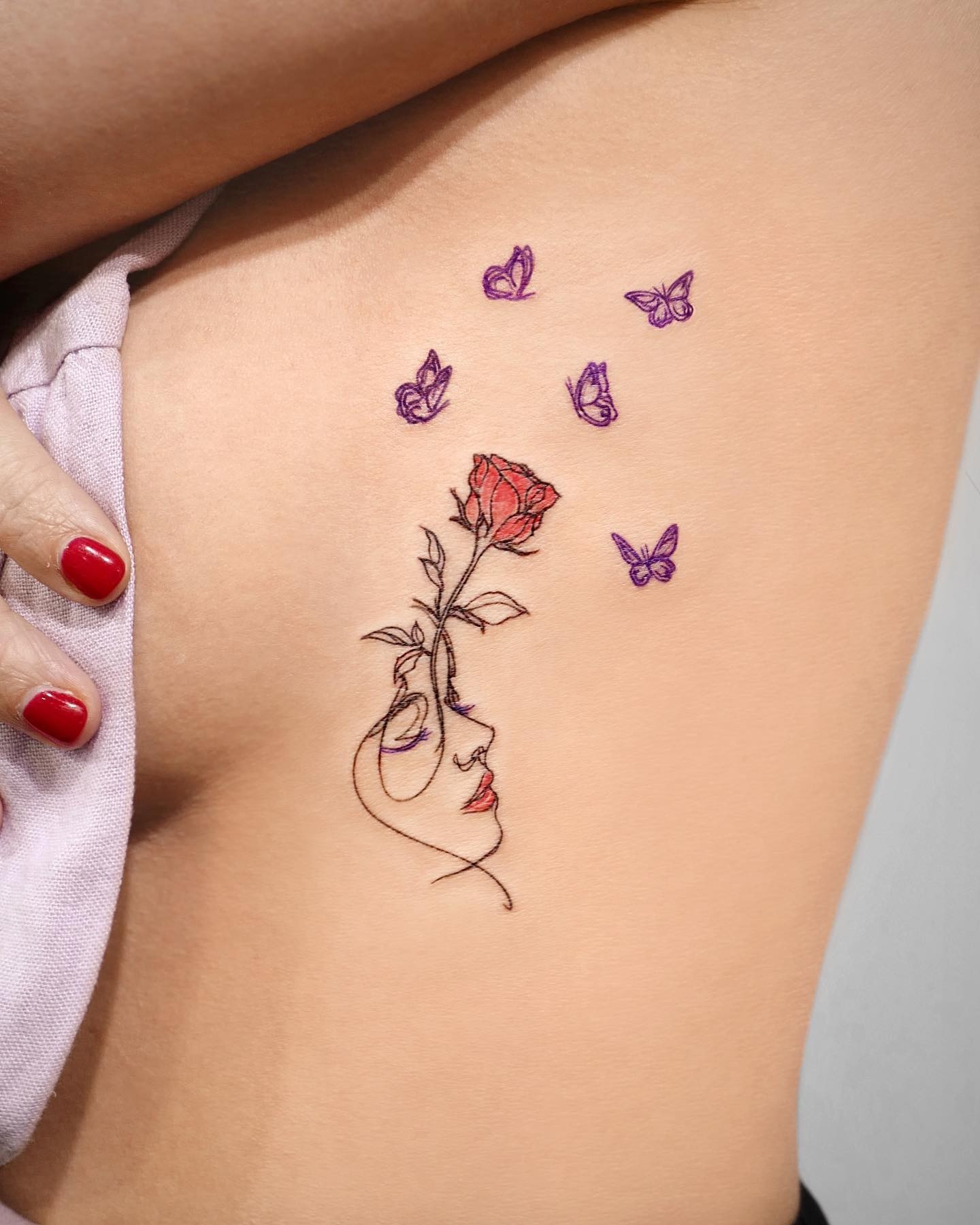 Purple Butterfly Tattoo