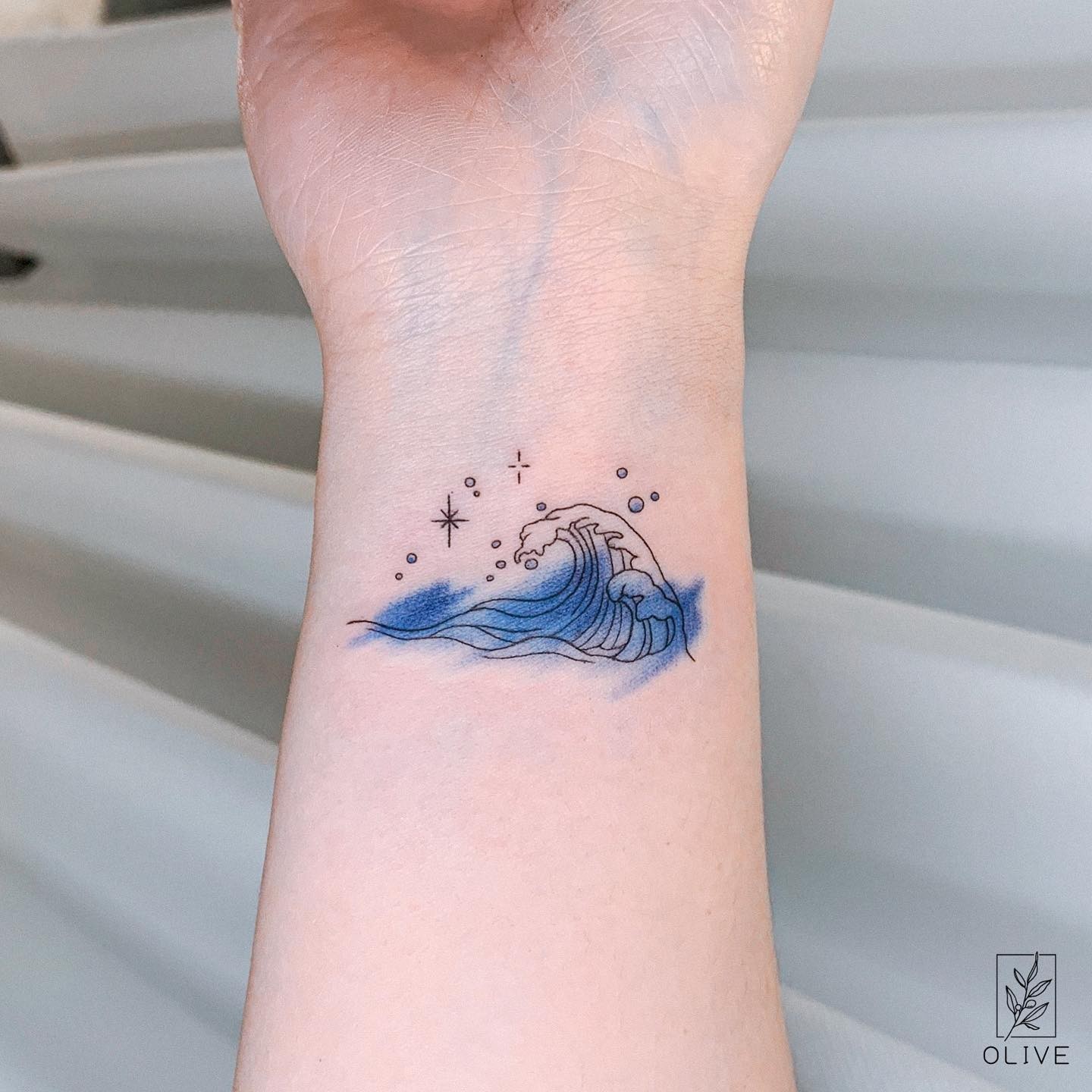 Simple Wave Tattoo