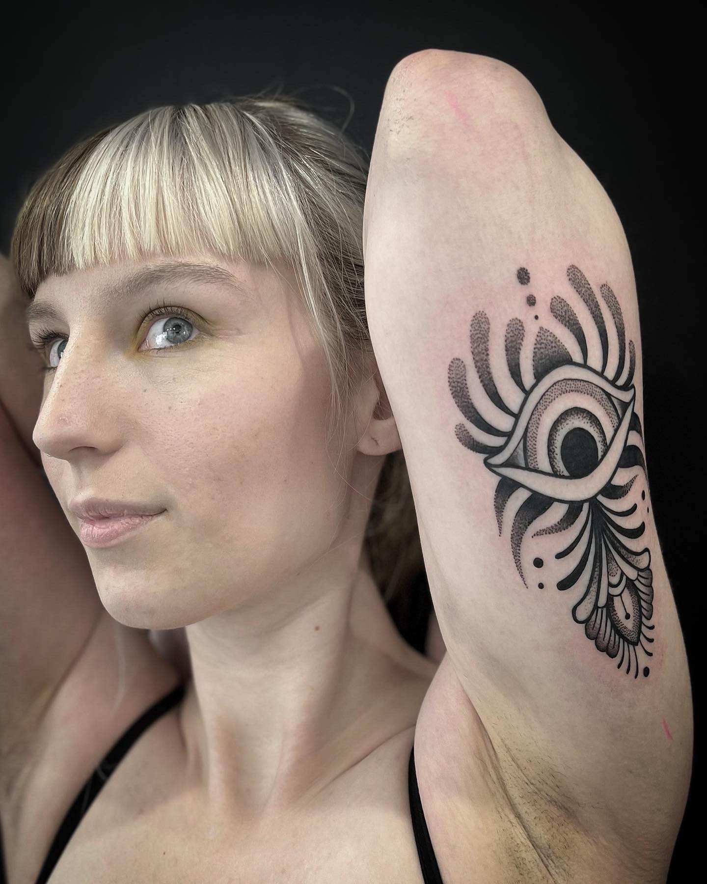 Ornamental Eye Tattoo With Bold Lines