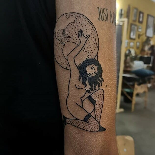 Strong Woman Like Atlas Tattoo