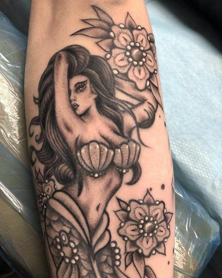 Pin-up Mermaid Tattoos