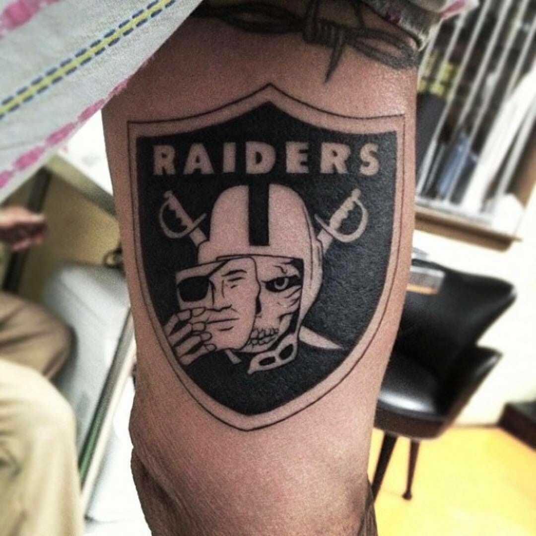 Super Cool Raiders Logo Tattoo