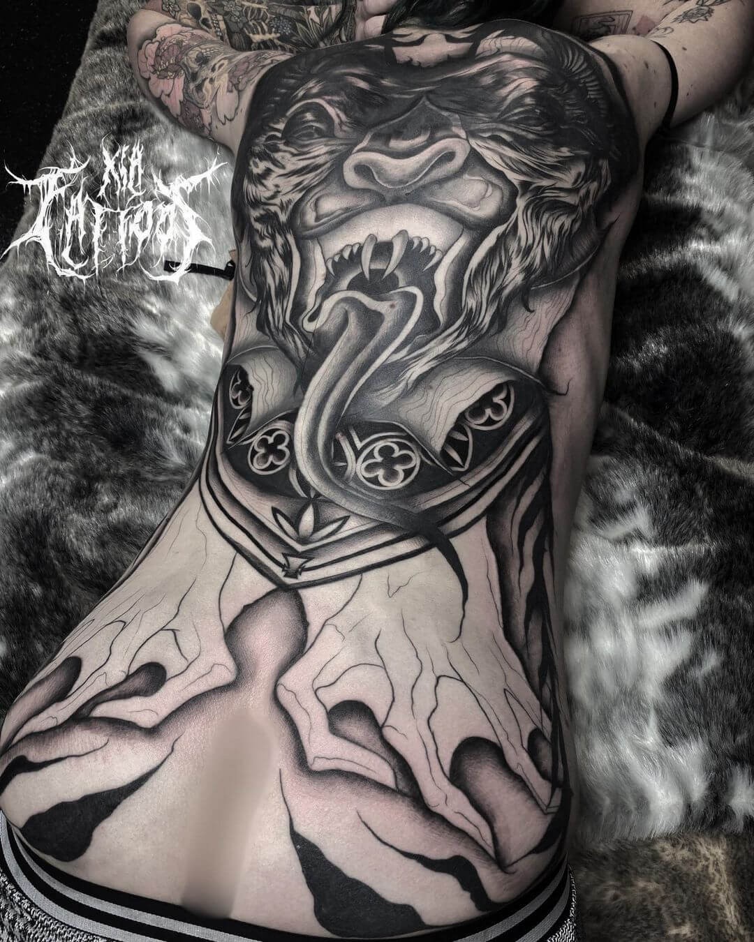 Bat Demon Tattoo For Back