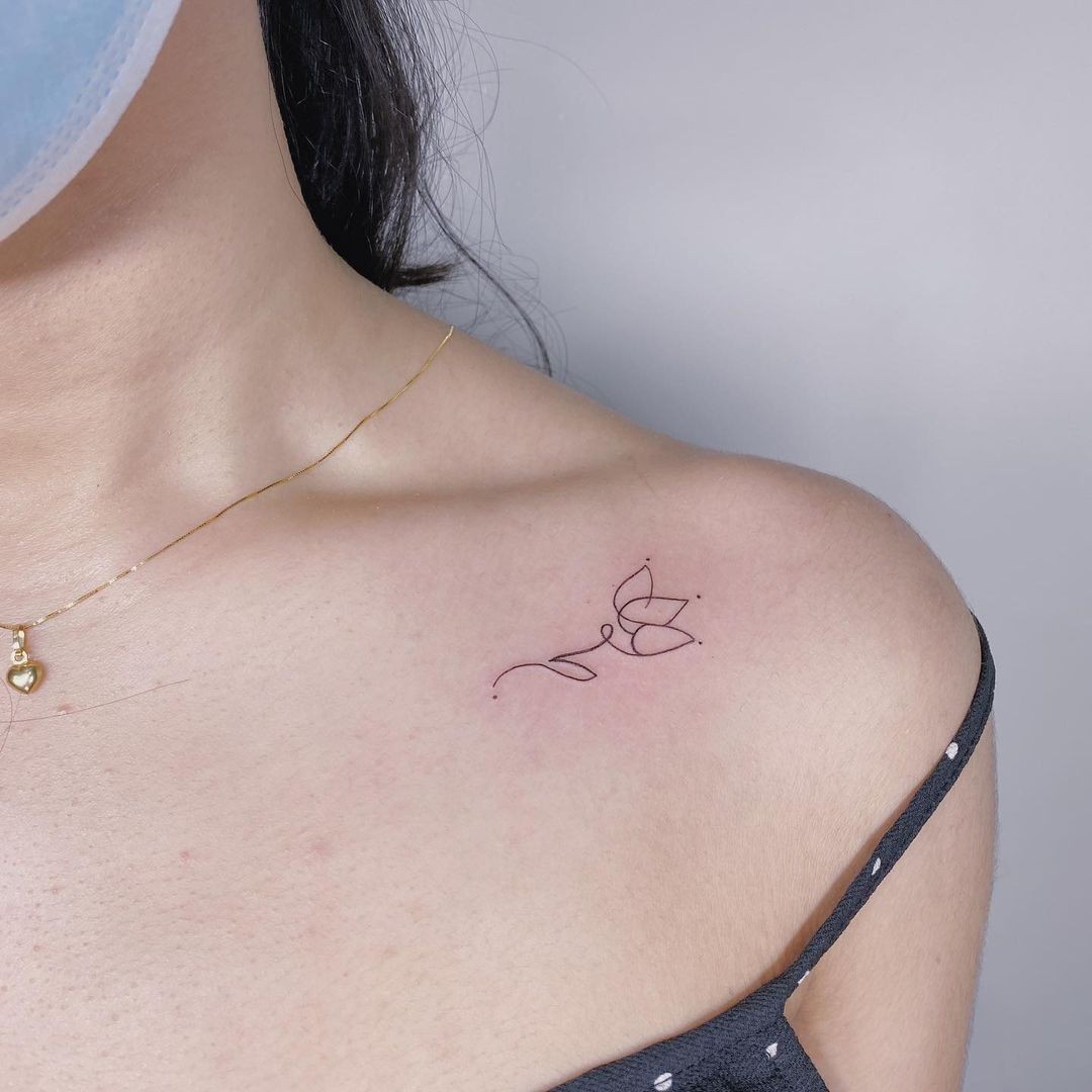 Minimal Clavicle Tattoo