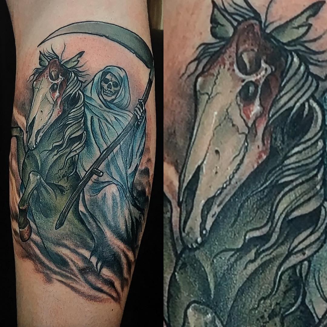 Forearm 4 Horsemen Of The Apocalypse Tattoo