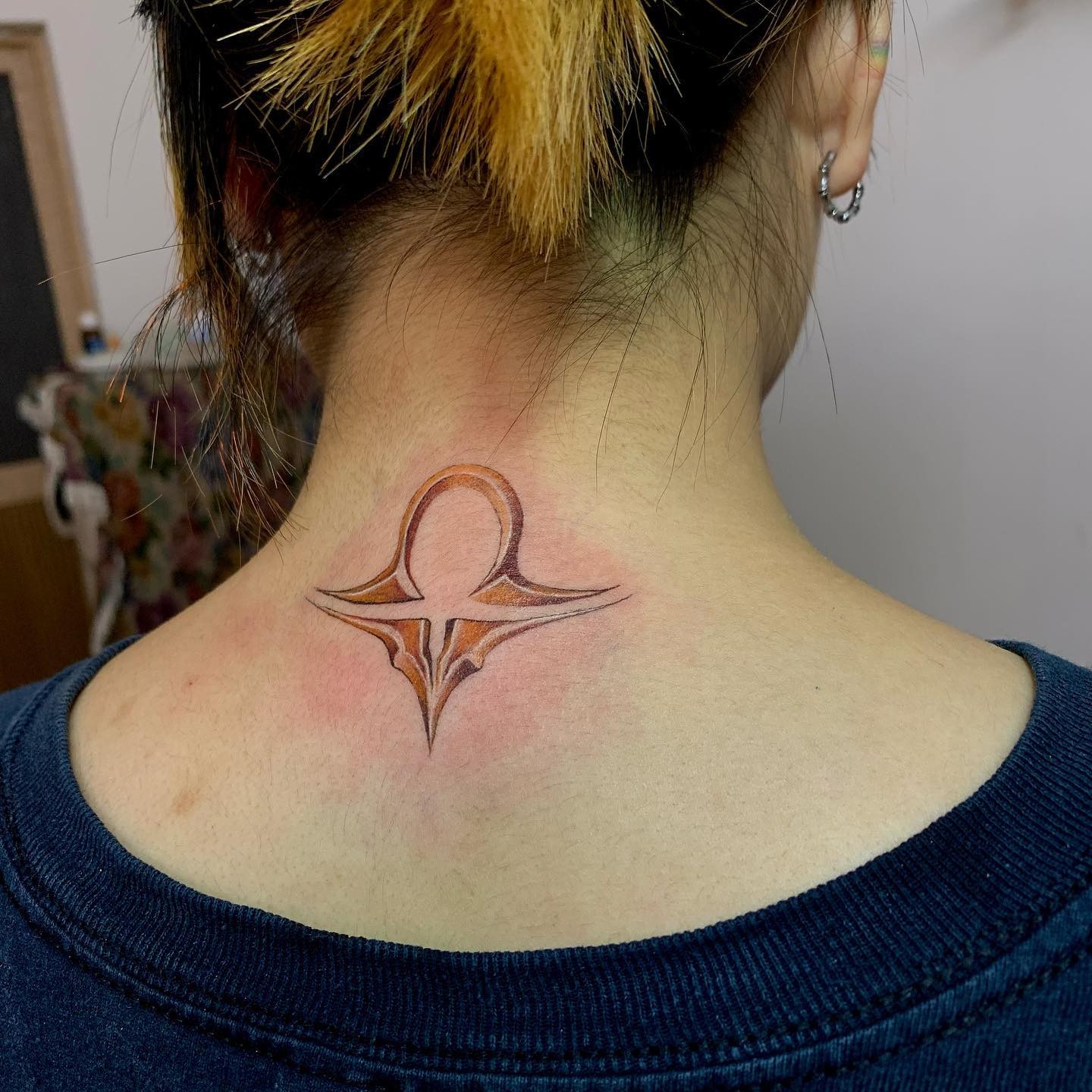 Small Libra Zodiac Sign Tattoo