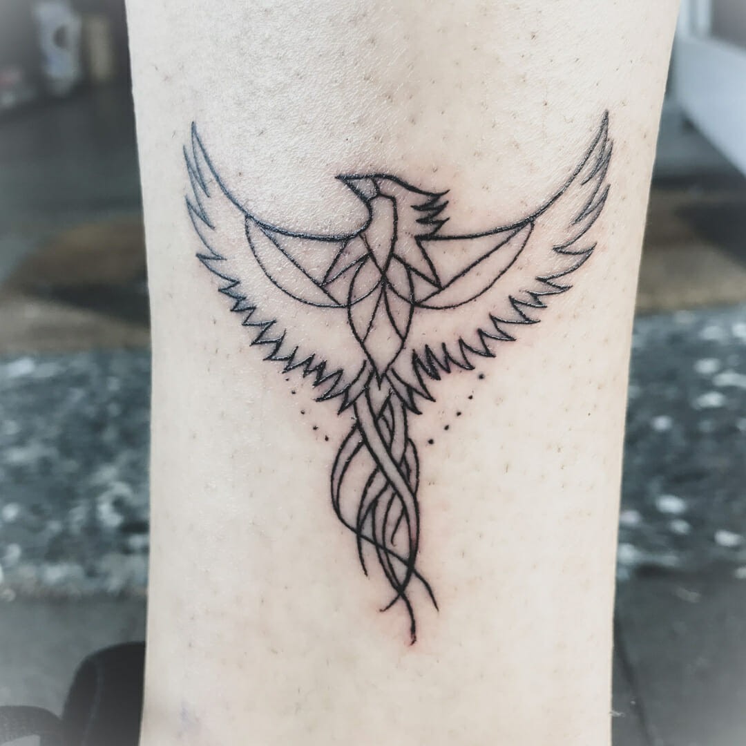 Minimalist Phoenix Tattoo