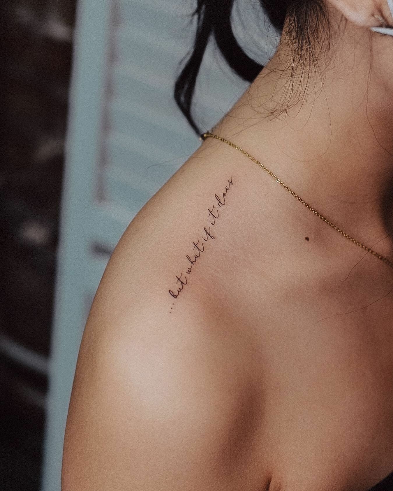 Shoulder Quotations Tattoo