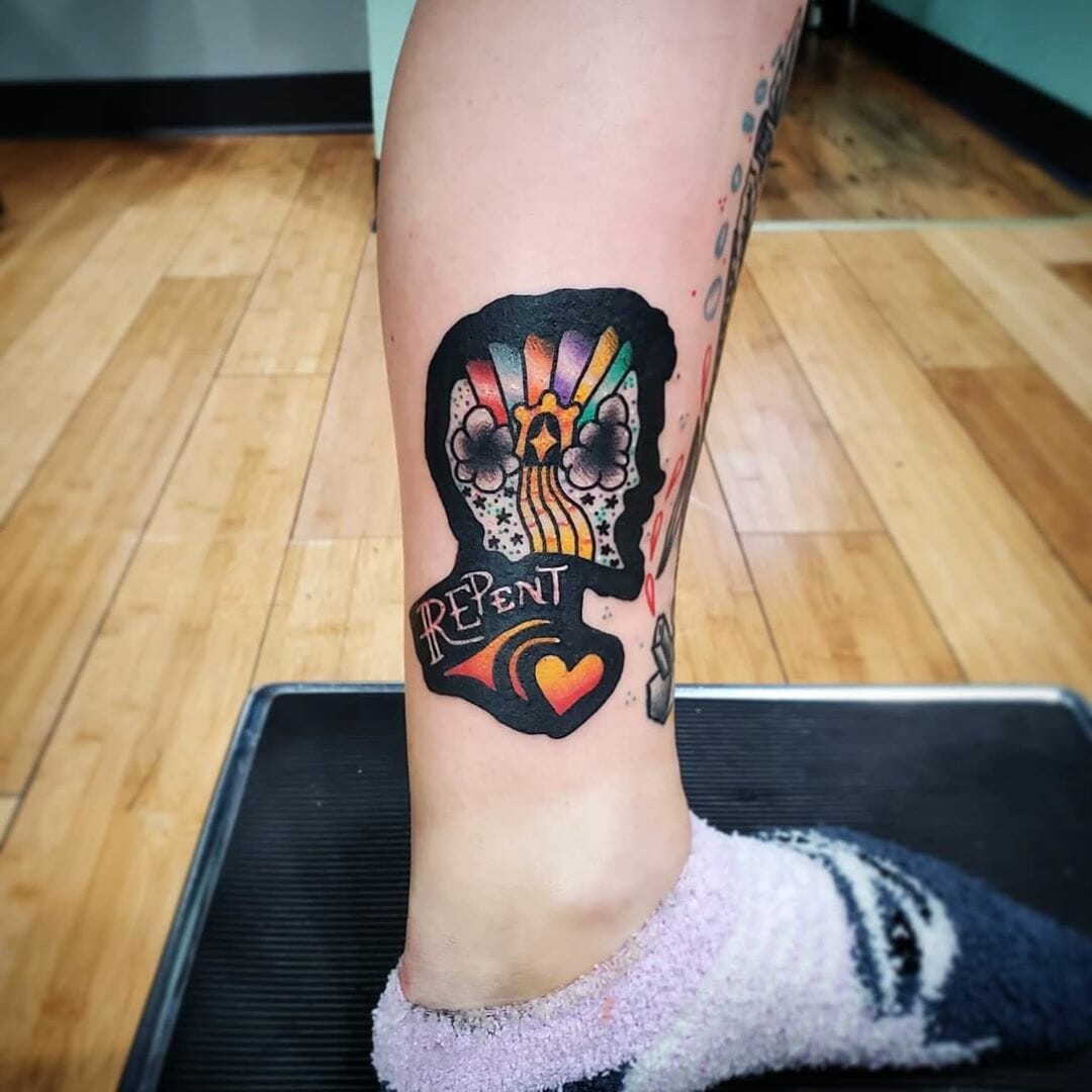 Small Unique Tattoo Psychedelic Design