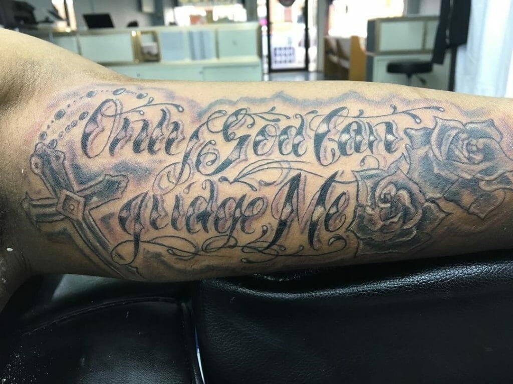 God Can Judge Me Tattoo Black Ink