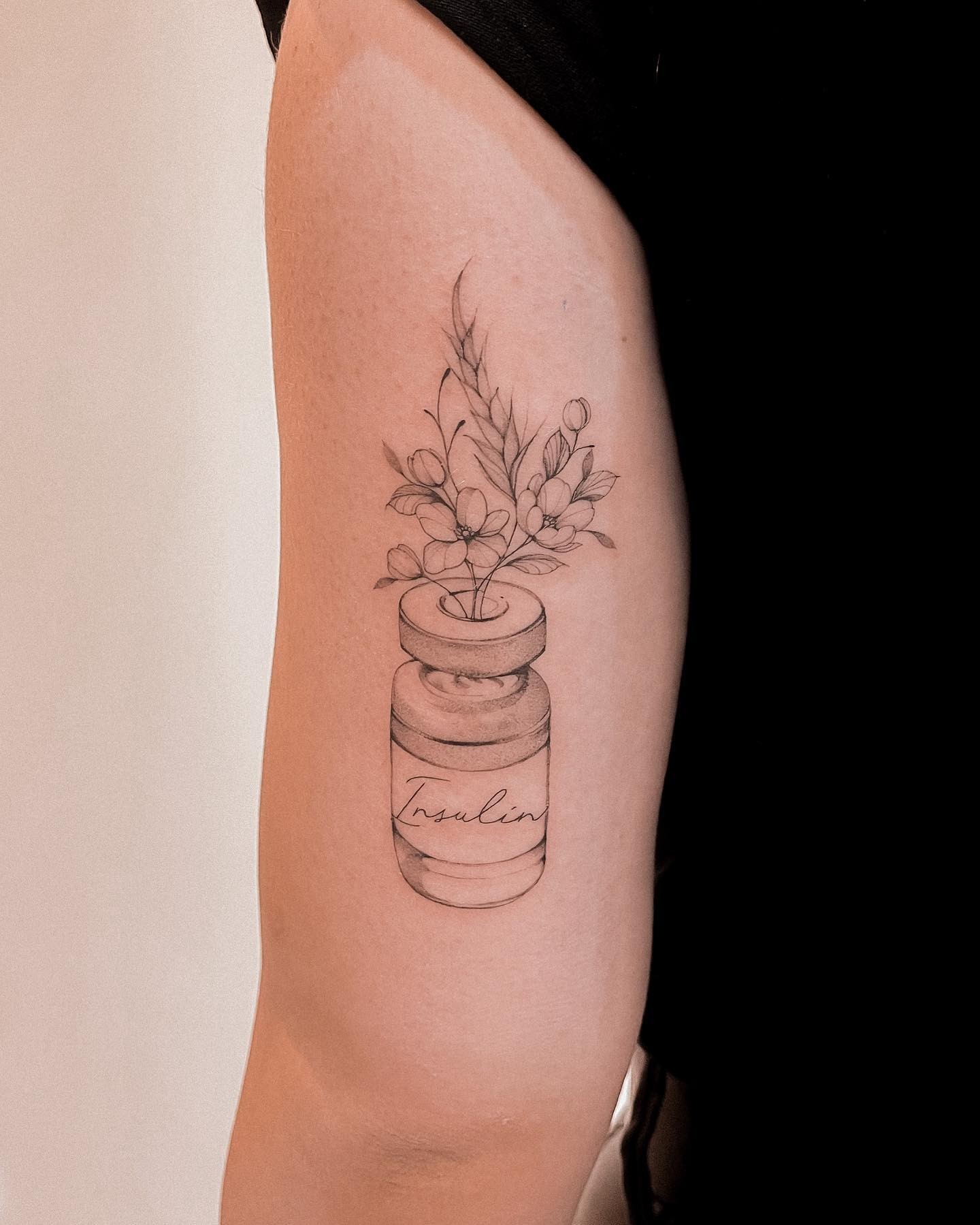 Insulin Bottle Tattoo