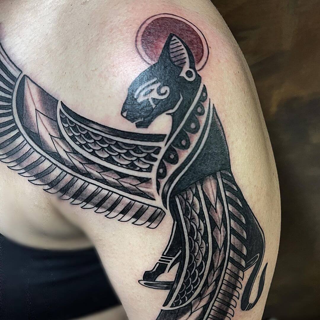 Tribal Bastet Tattoo