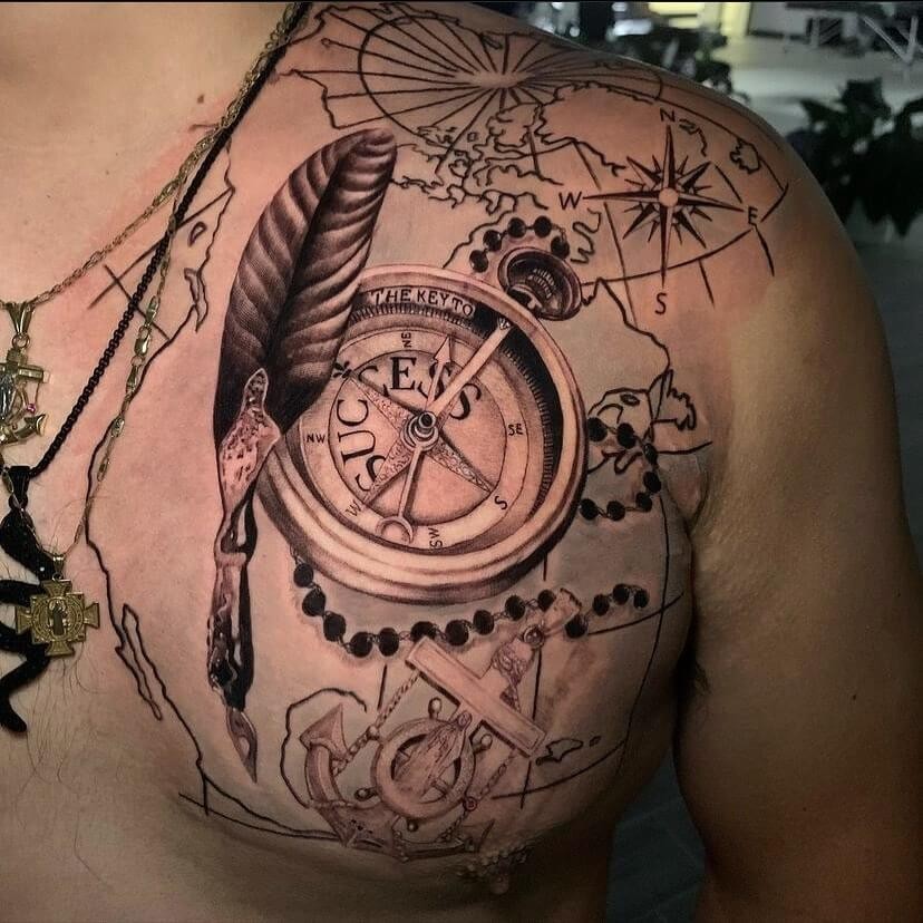 Compass Tattoo Ideas For Men