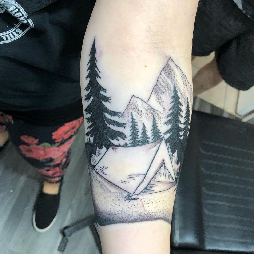 Small Forest Silhouette Tattoo