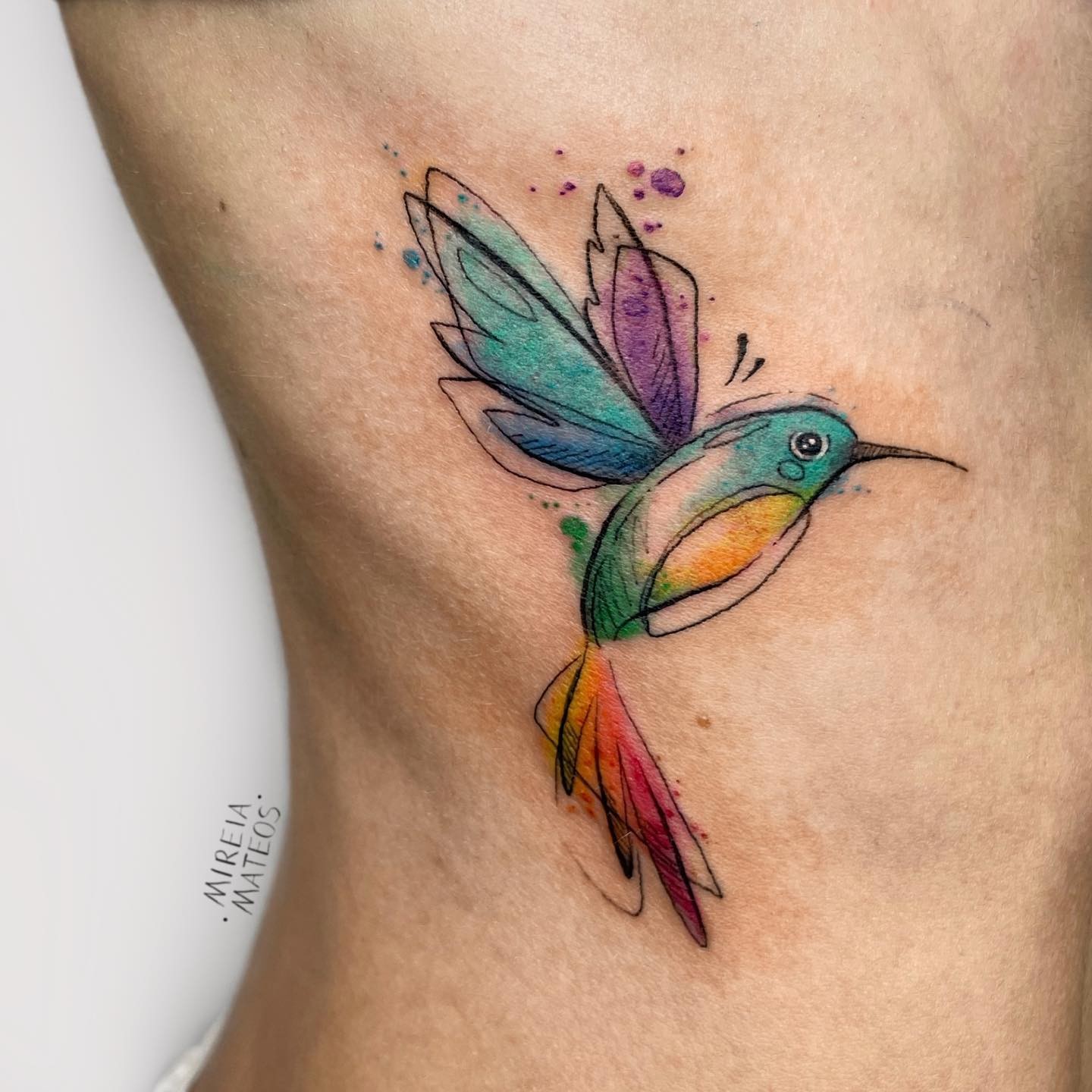 Simple Hummingbird Tattoo