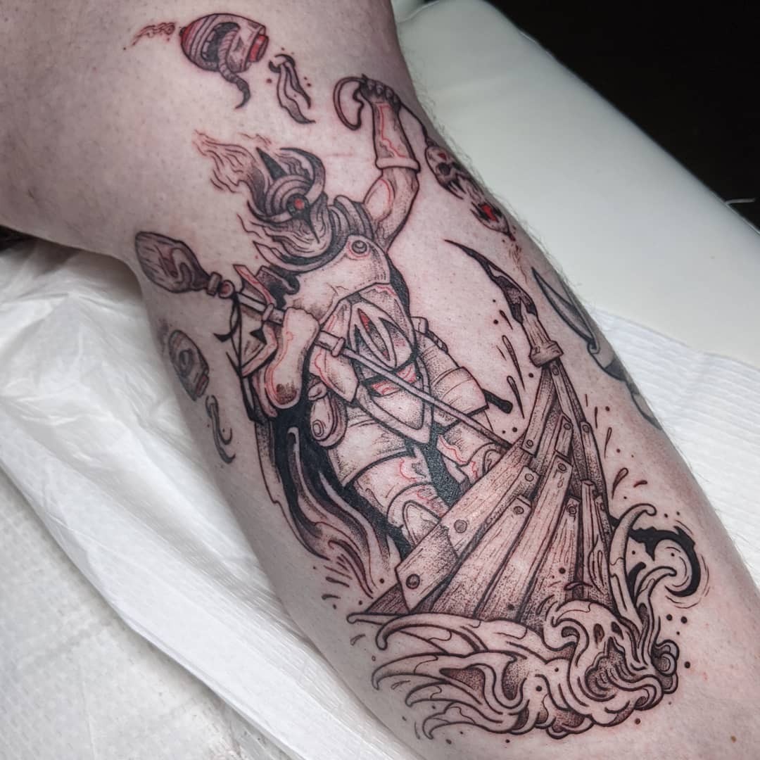 Charon Art Visionary Tattoo In Samurai Costume