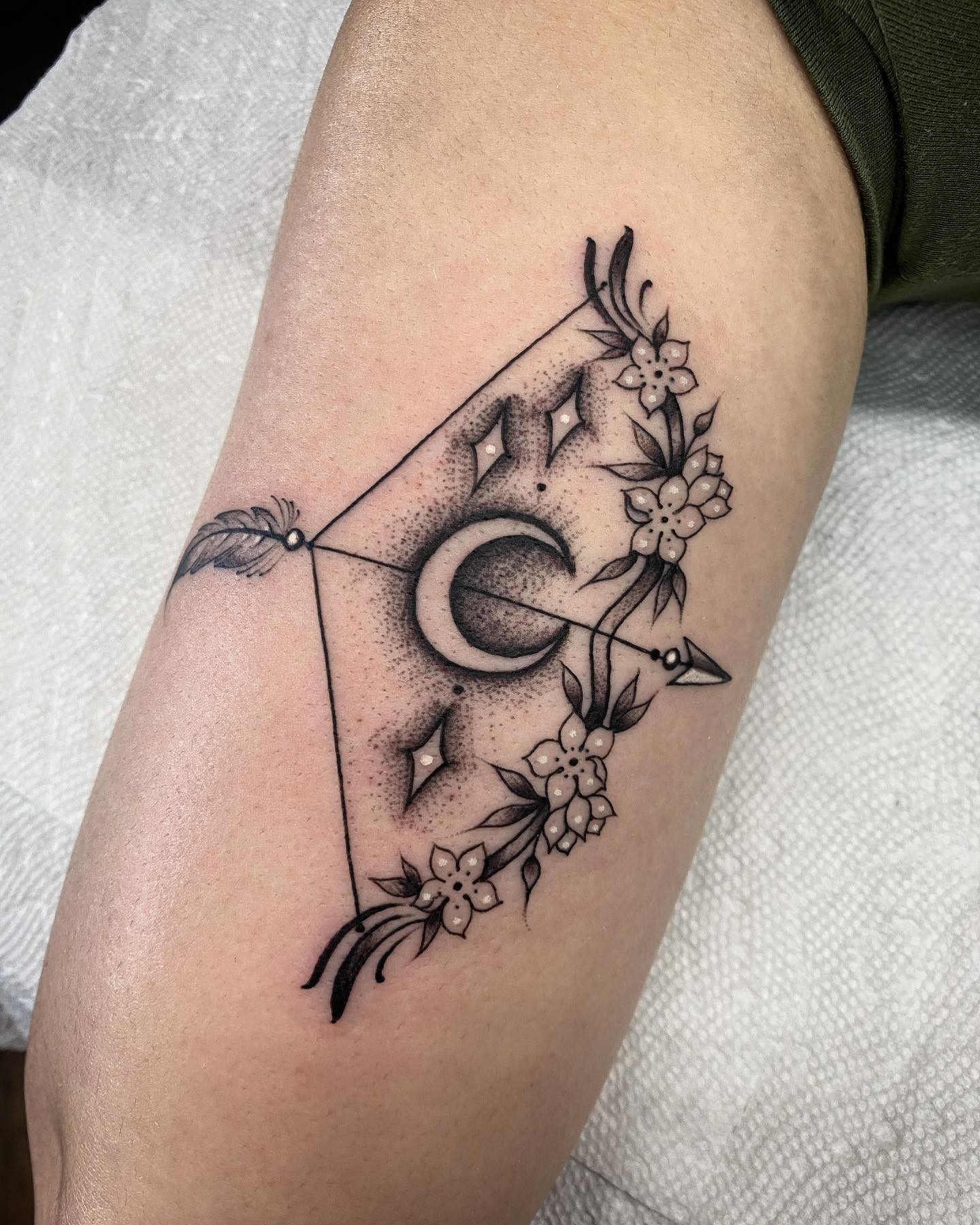 Female Unique Sagittarius Tattoo