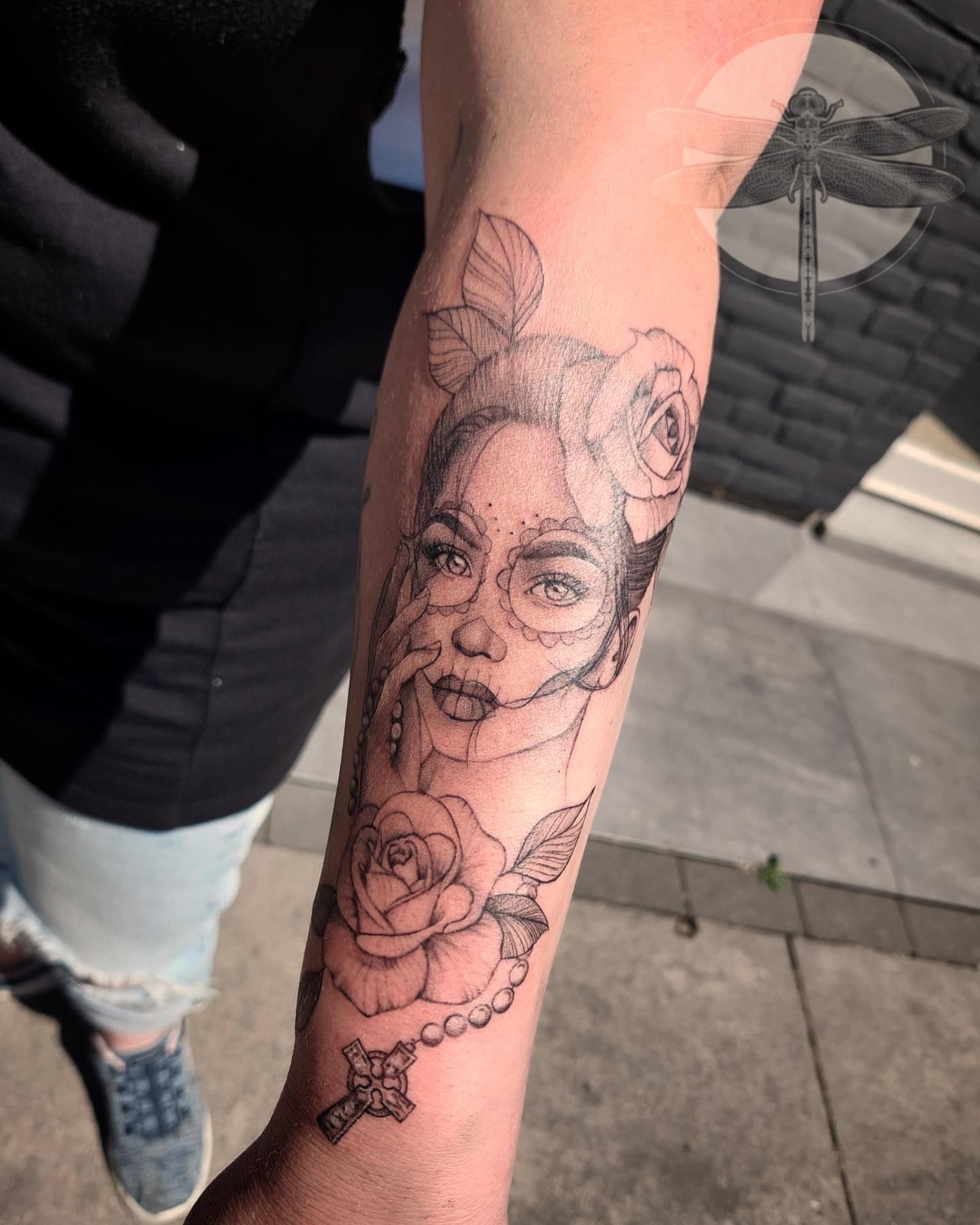 Portrait Sugar Skull Tattoo