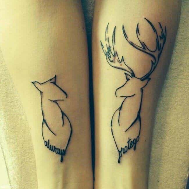 Deer Couples Tattoos