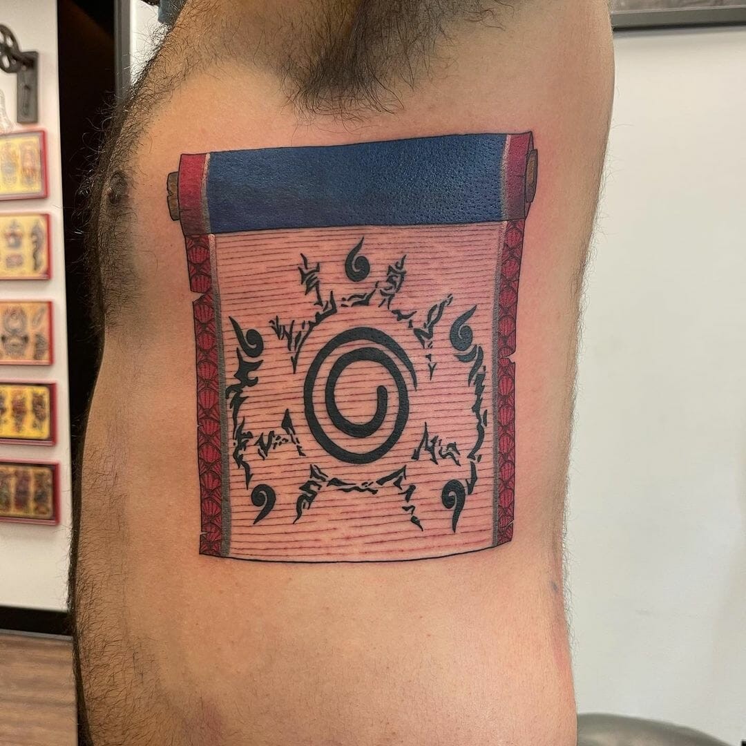 Naruto Anime Scroll Tattoo Design