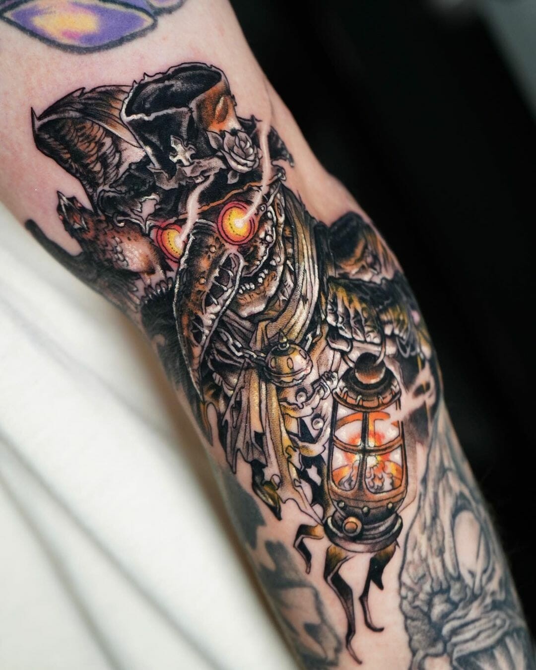 Plague Doctor Sleeve Tattoo